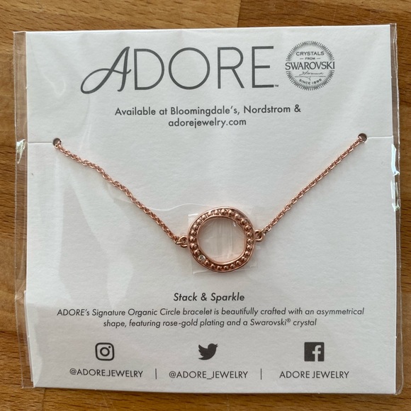 Organic Circle Bracelet in rose gold - Picture 2 of 2